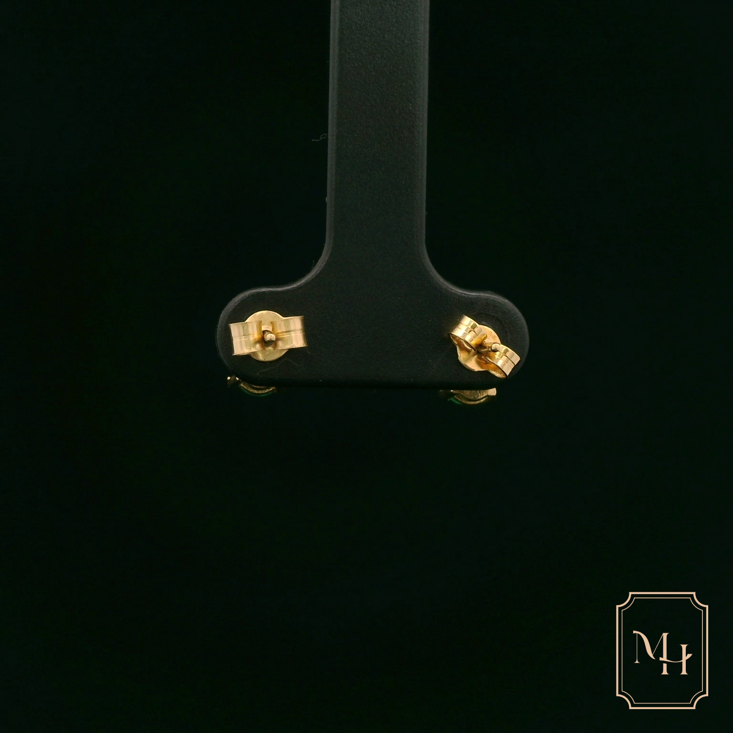 Emerald & Stud Earrings