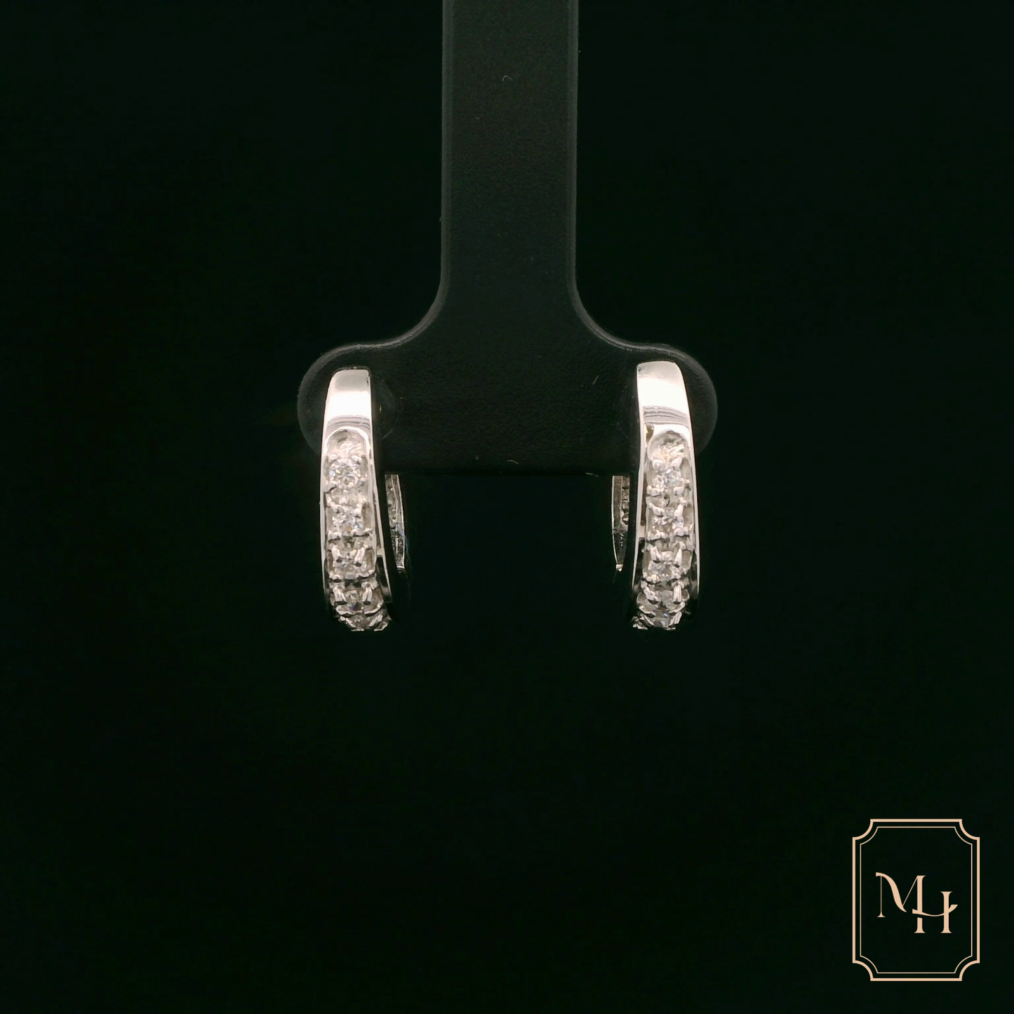 Diamond Huggie Earrings