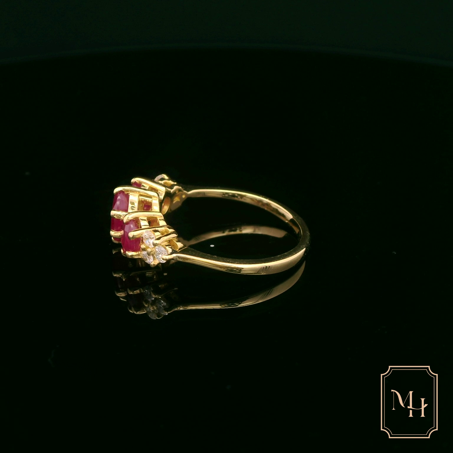 Elegant Ruby and Diamond Ring