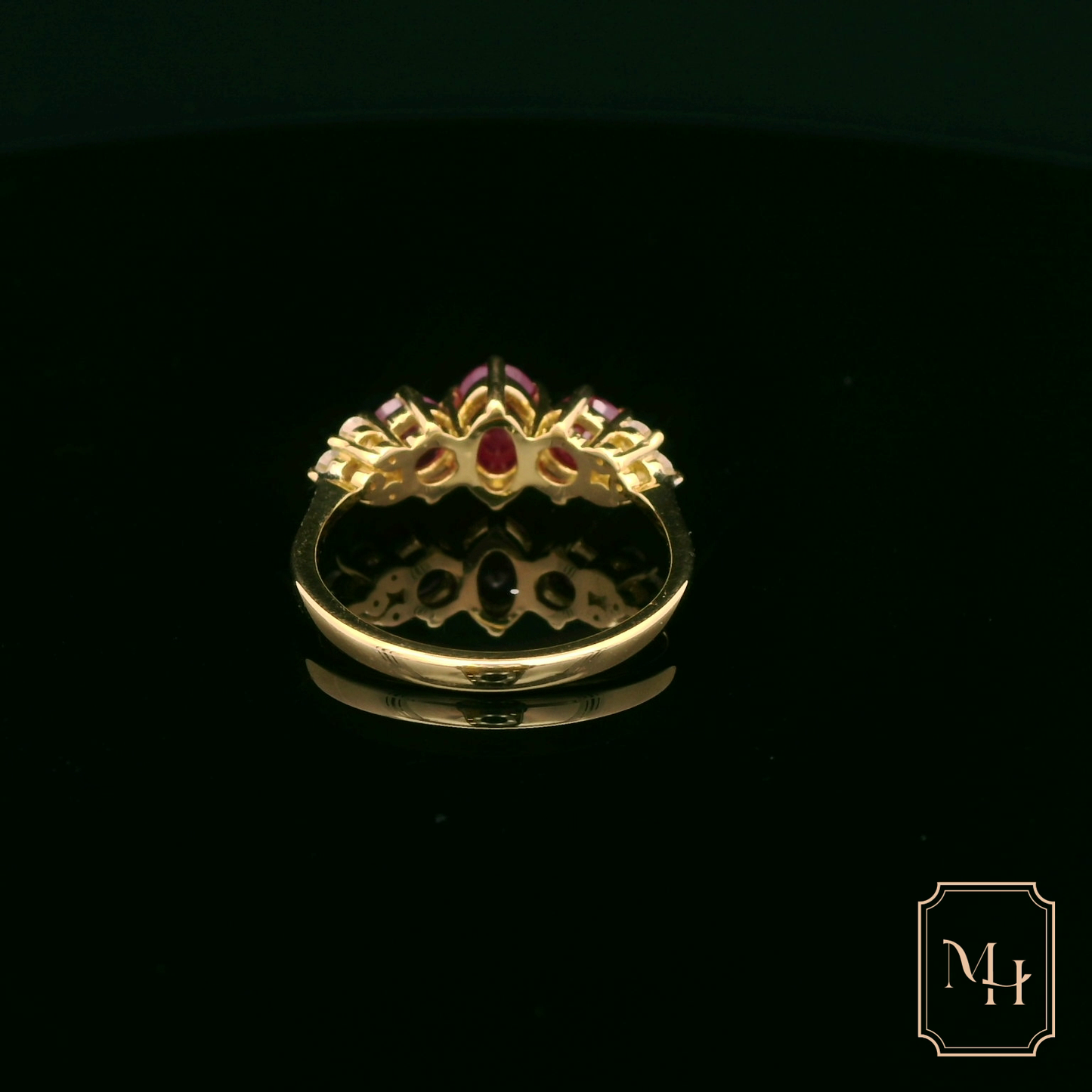 Elegant Ruby and Diamond Ring