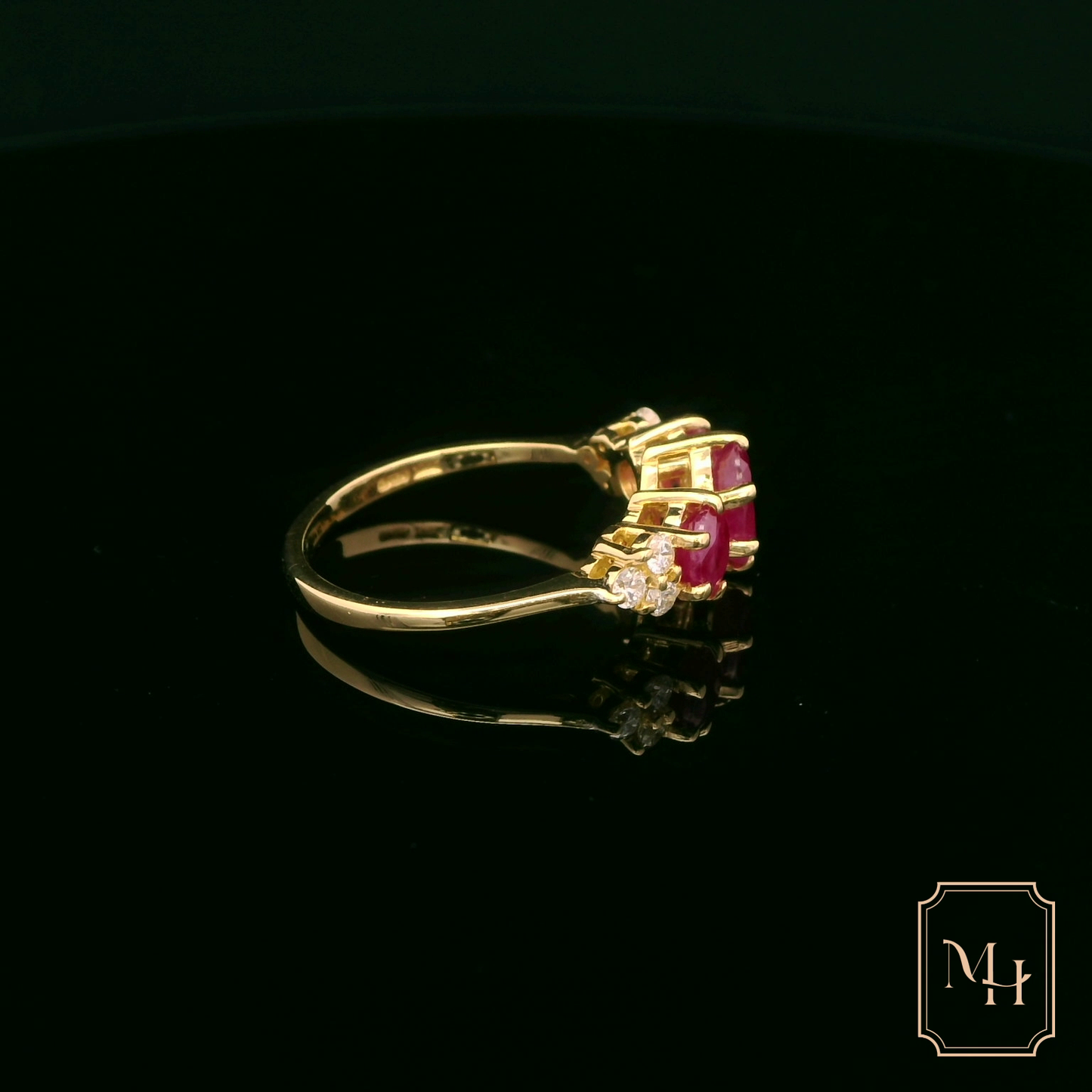 Elegant Ruby and Diamond Ring