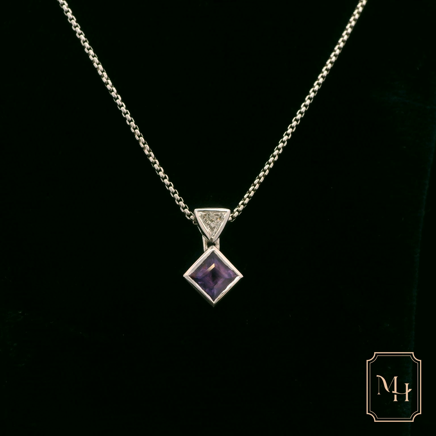 Amethyst & Diamond Pendant