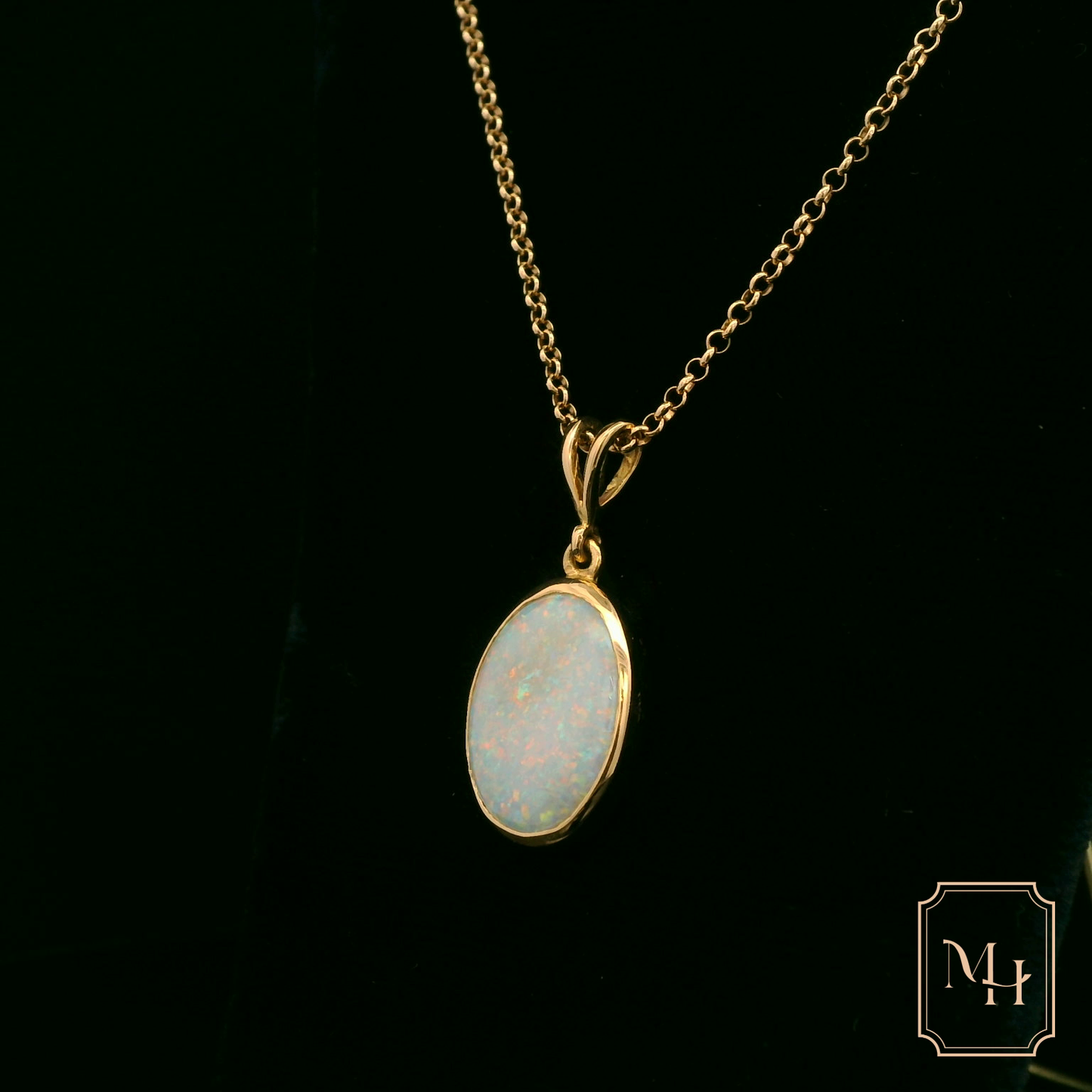Elegant Opal Pendant Necklace