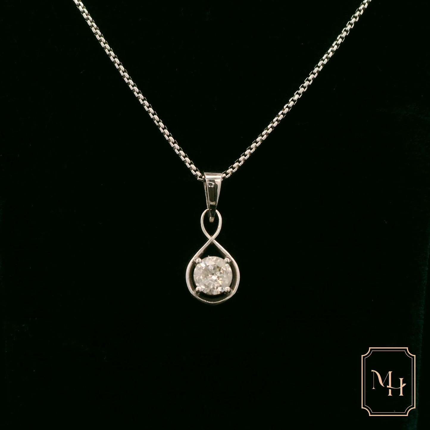 Diamond & Gold Infinity Pendant