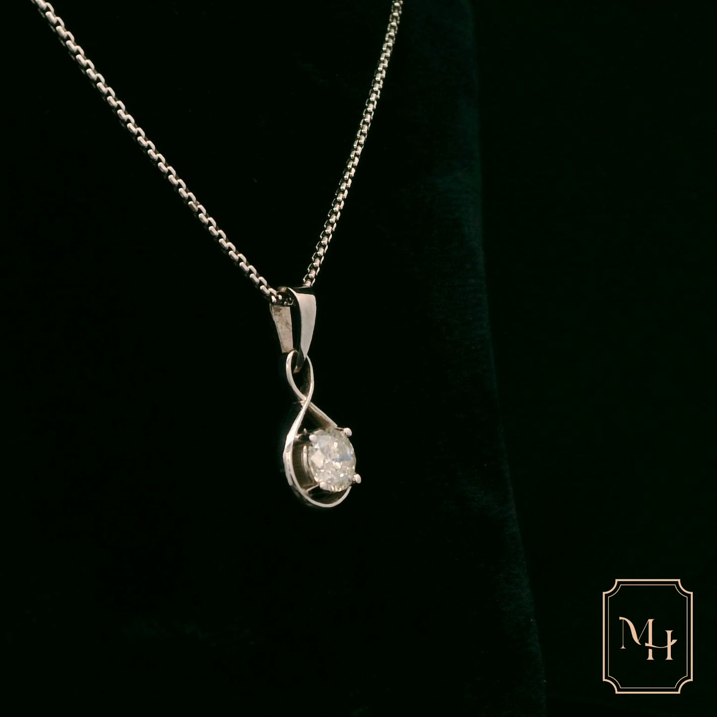 Diamond & Gold Infinity Pendant