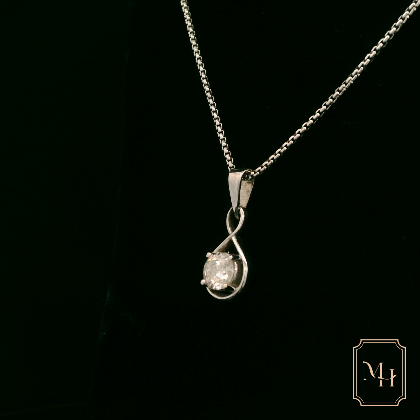 Diamond & Gold Infinity Pendant