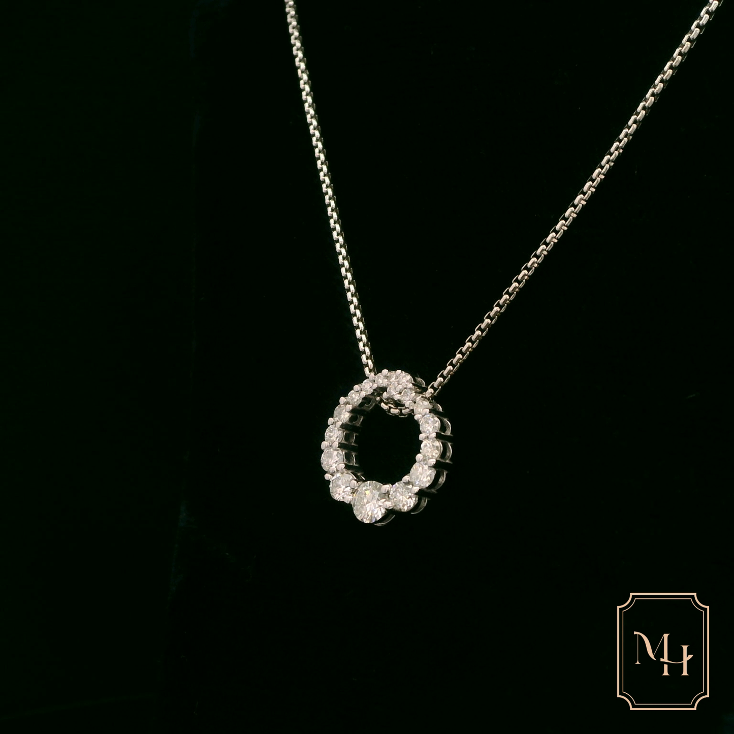 Diamond & Gold Raindrop Pendant