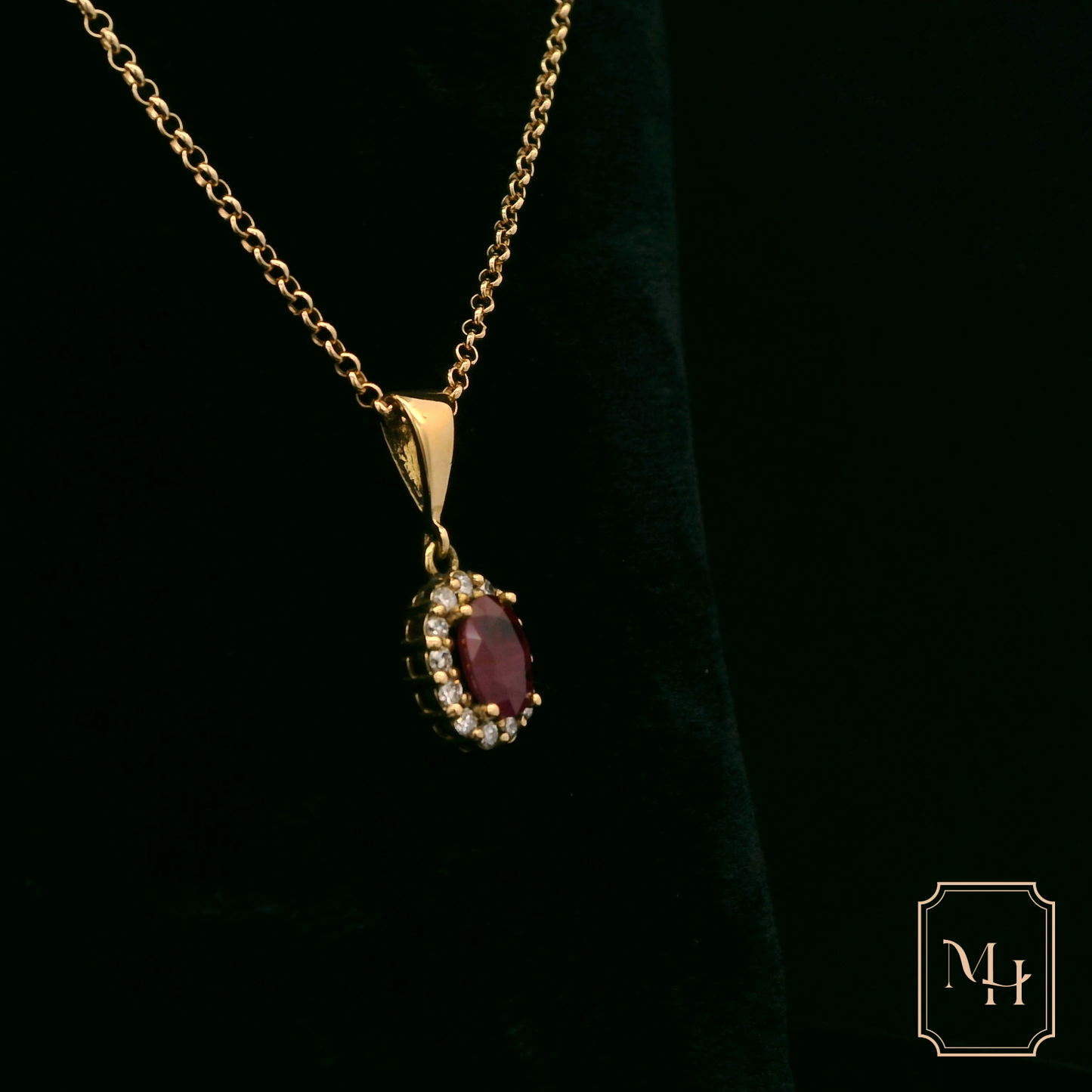 Ruby Halo Pendant