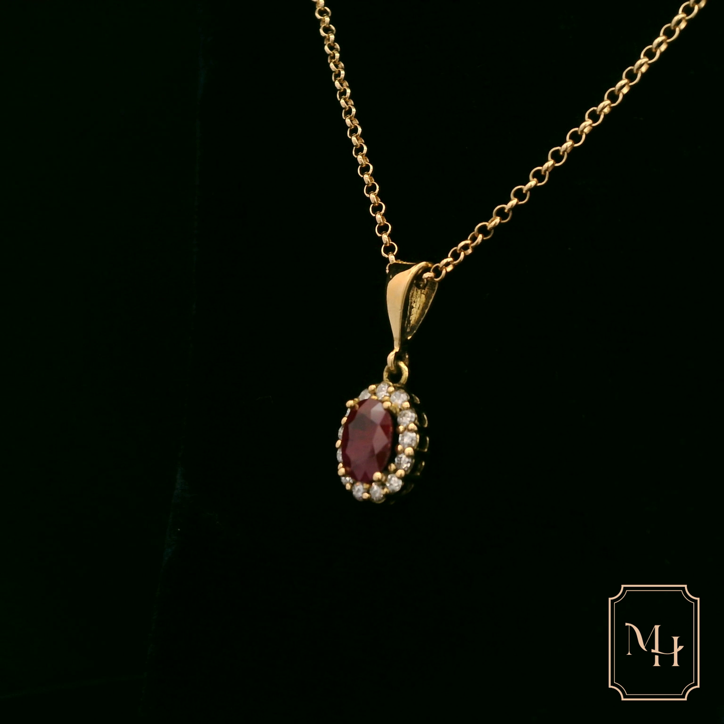 Ruby Halo Pendant
