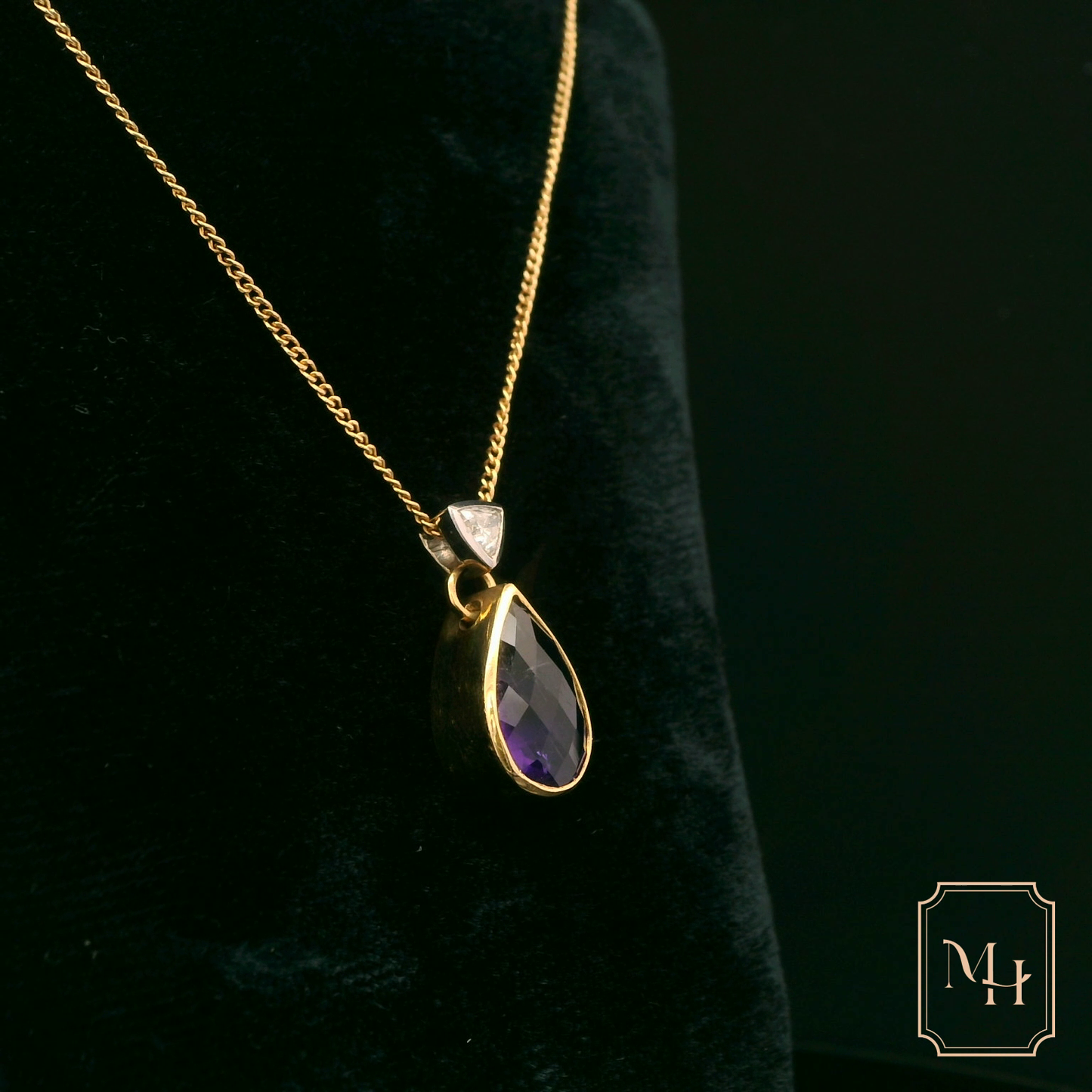 Amethyst Pear-Shaped Pendant