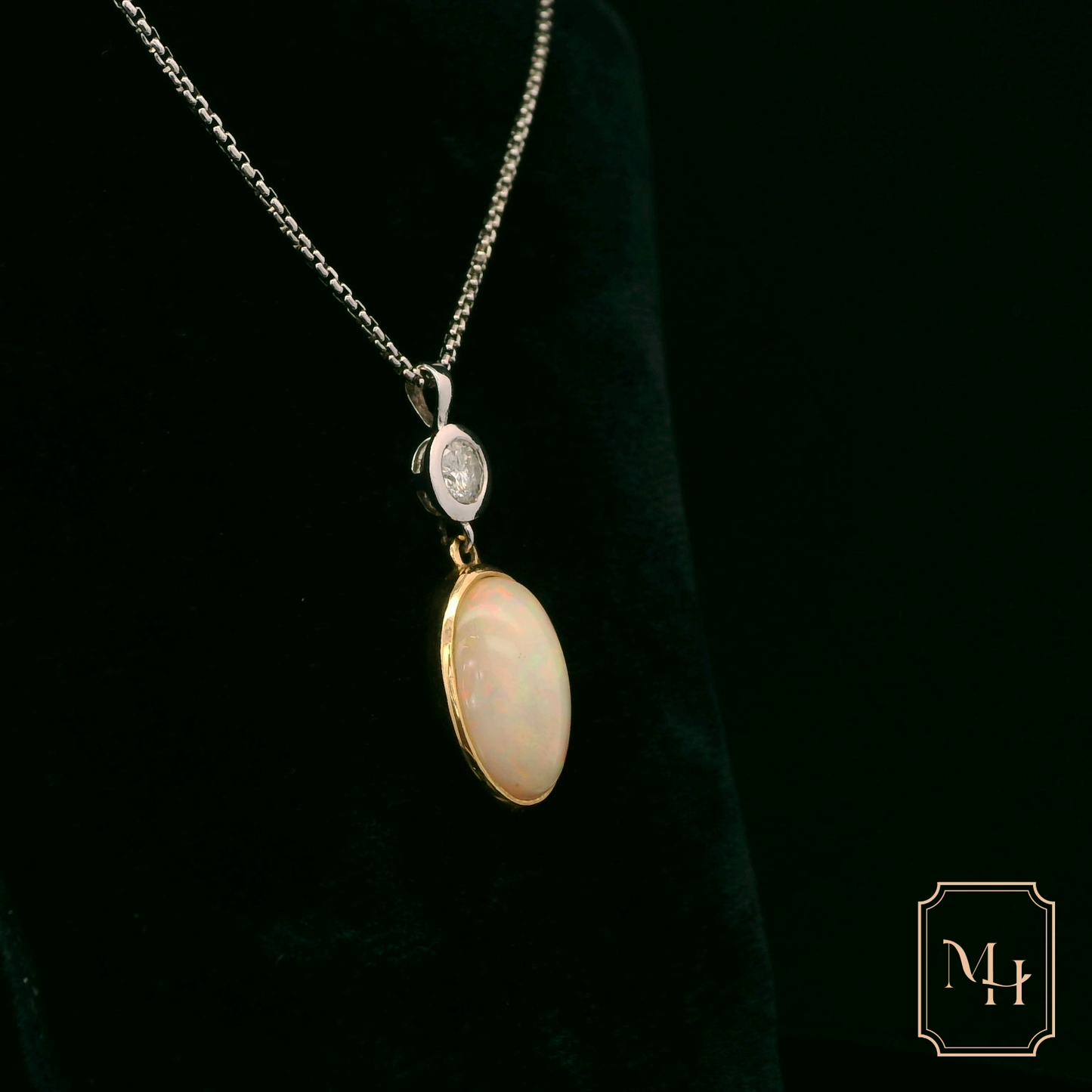 Elegant Opal Pendant Necklace