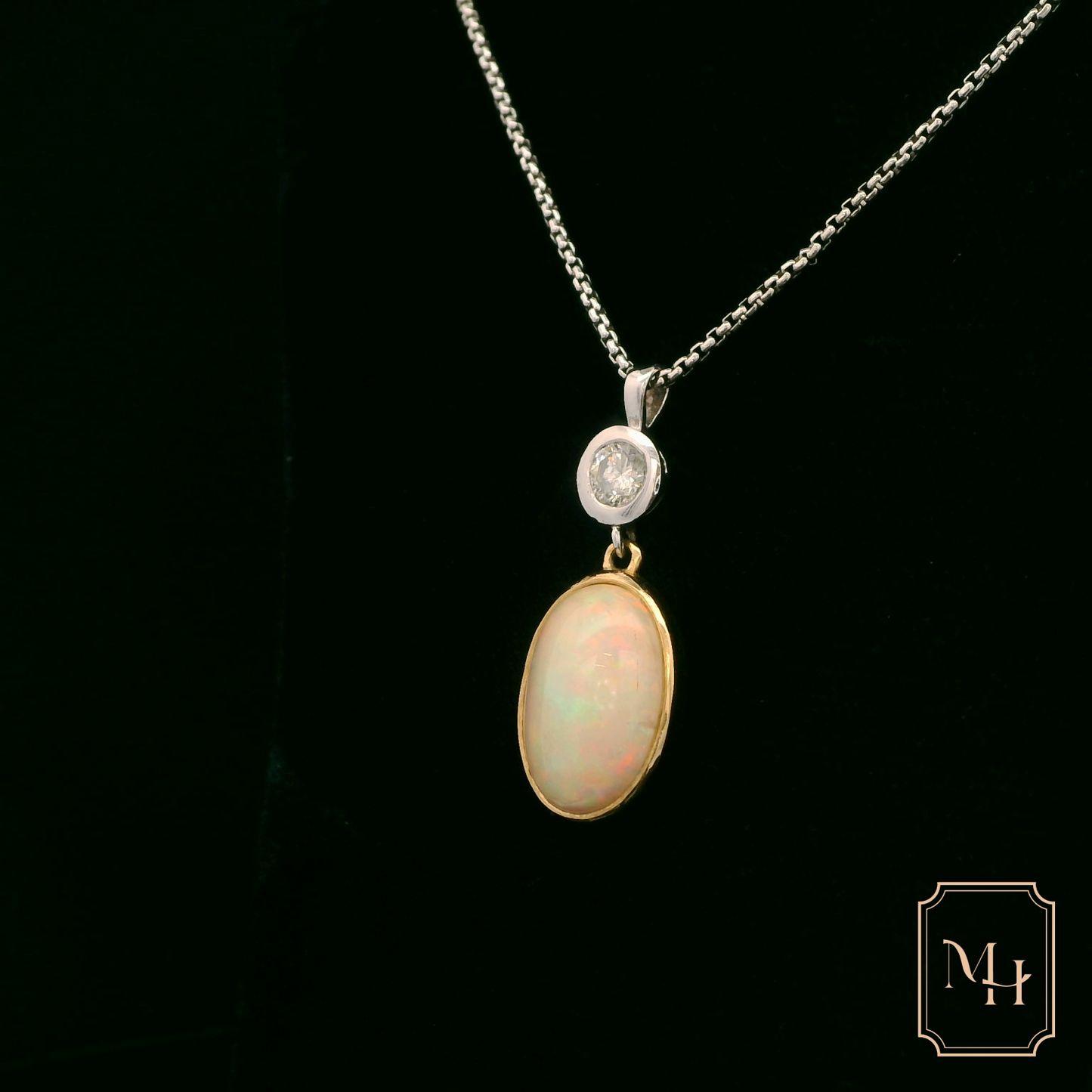 Elegant Opal Pendant Necklace