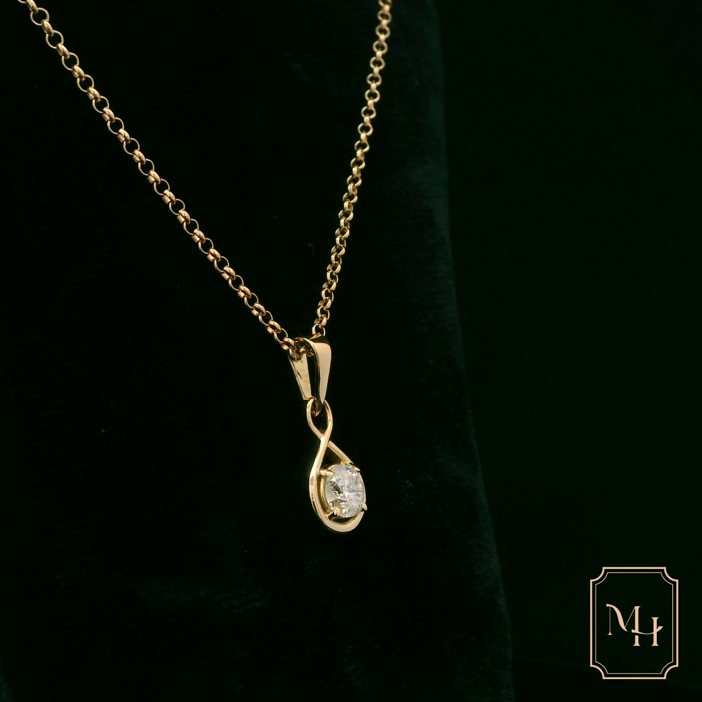 Gold & Diamond Infinity Pendant