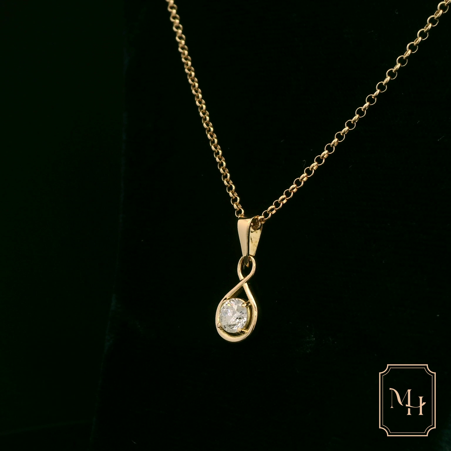 Gold & Diamond Infinity Pendant