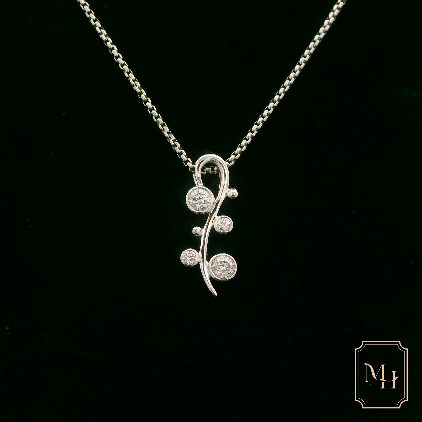 Floral Inspired Diamond Pendant