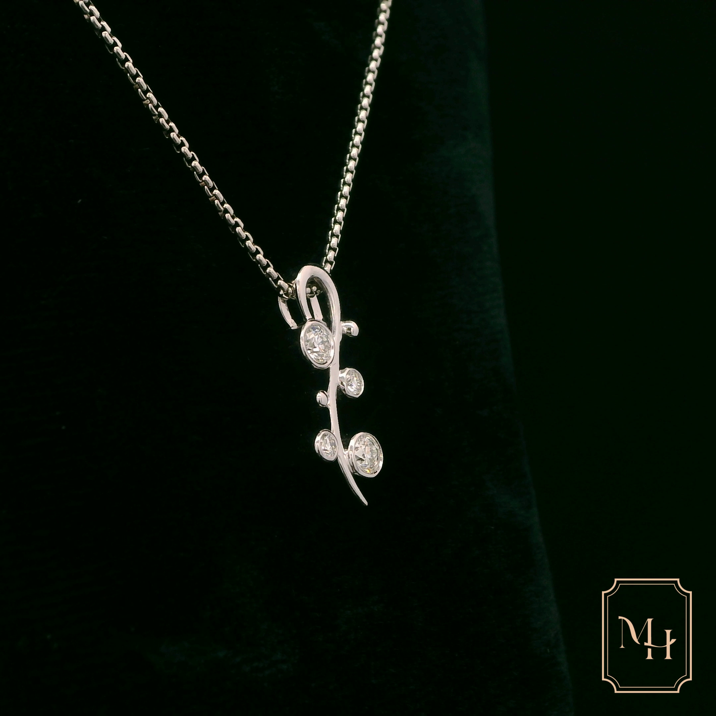 Floral Inspired Diamond Pendant
