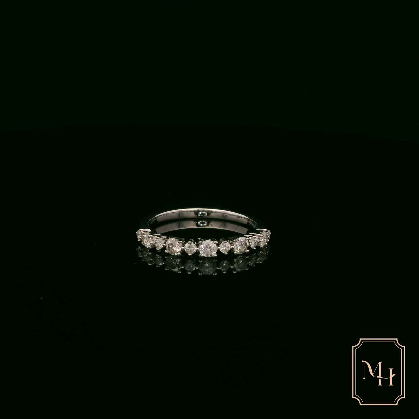 Alternating-Eternity Diamond Ring