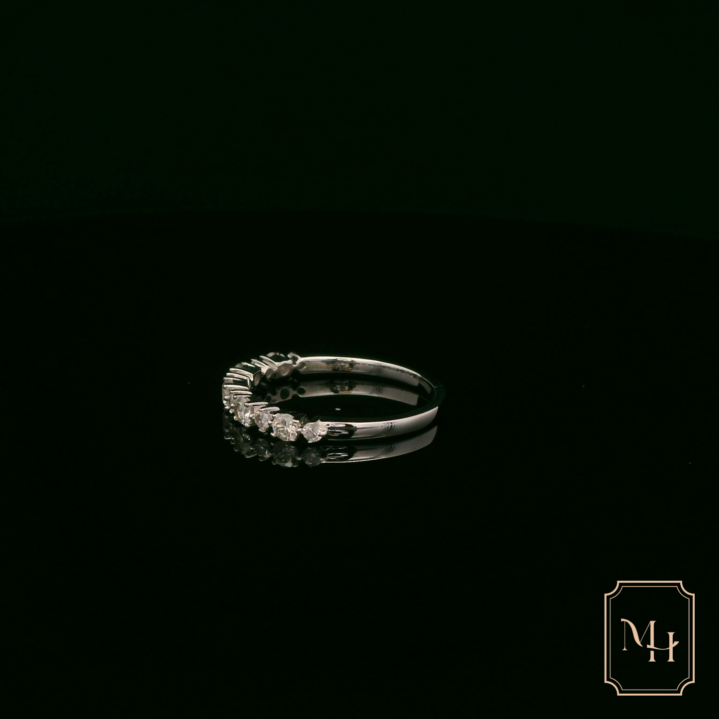 Alternating-Eternity Diamond Ring