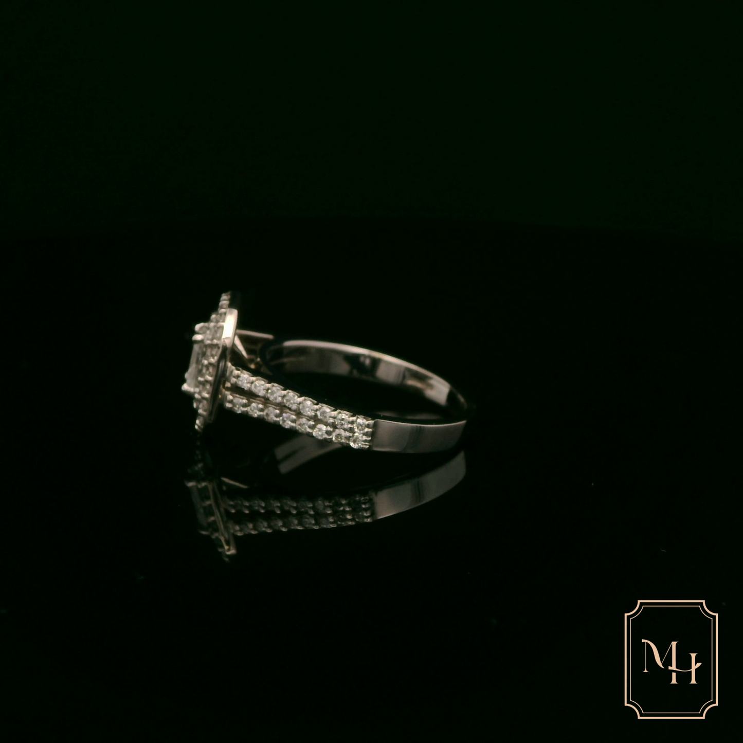 Double-Halo Diamond Ring
