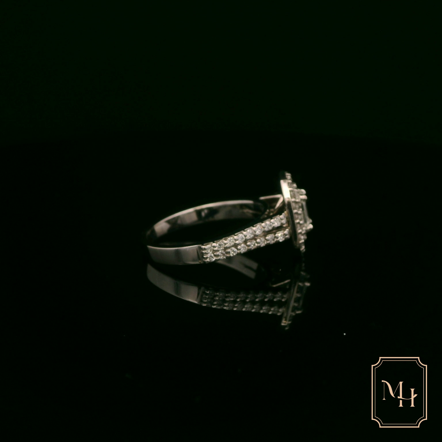 Double-Halo Diamond Ring