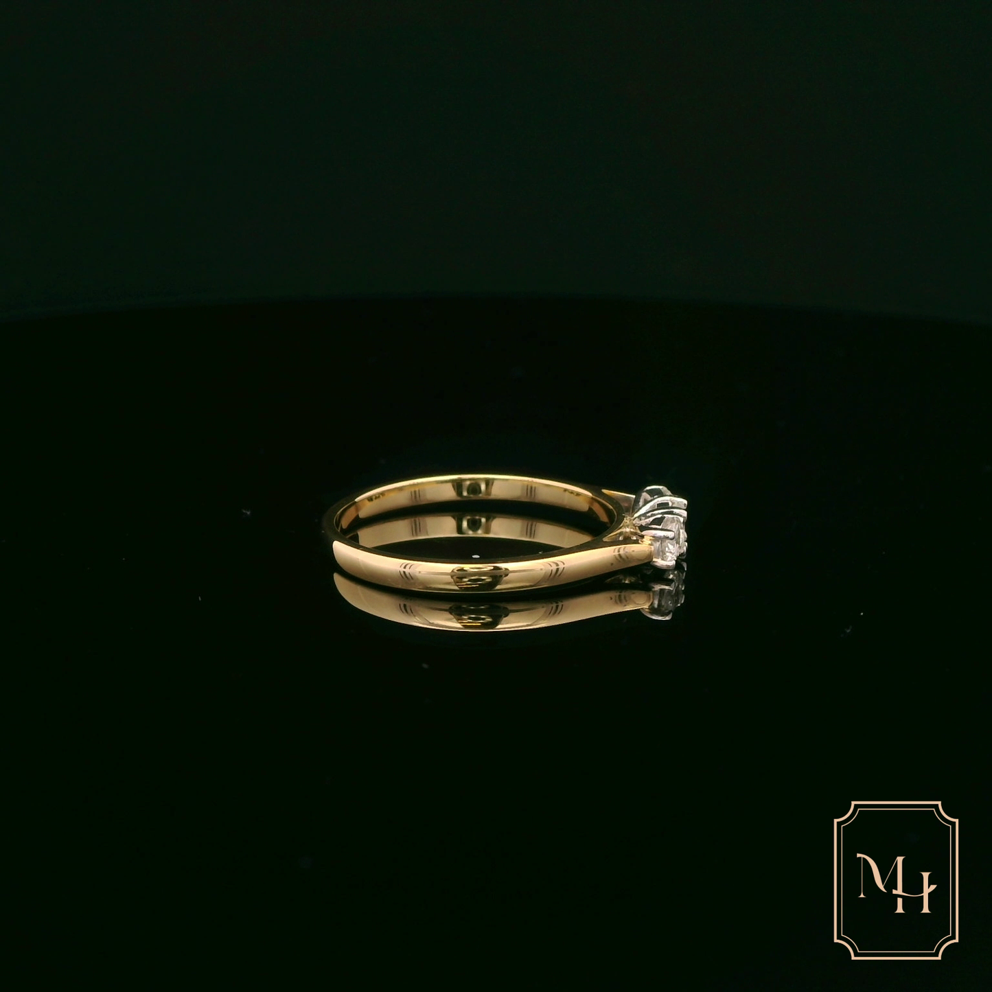 Diamond Three-Stone Gold Ring