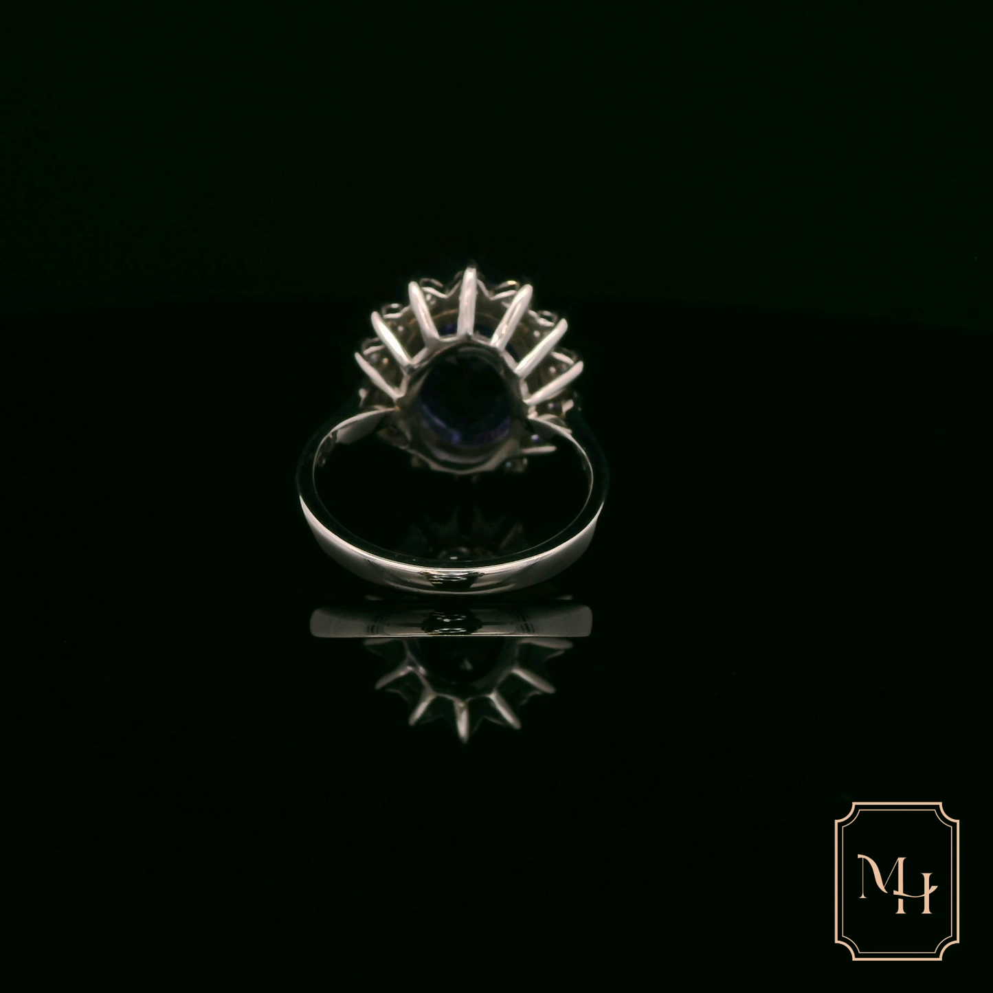 Oval Tanzanite & Diamond Cluster Ring