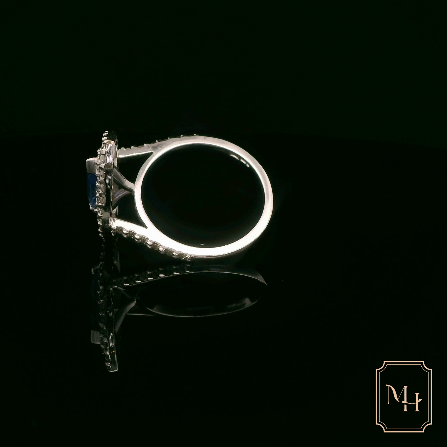 Marquise Tanzanite & Double Halo Diamond Ring