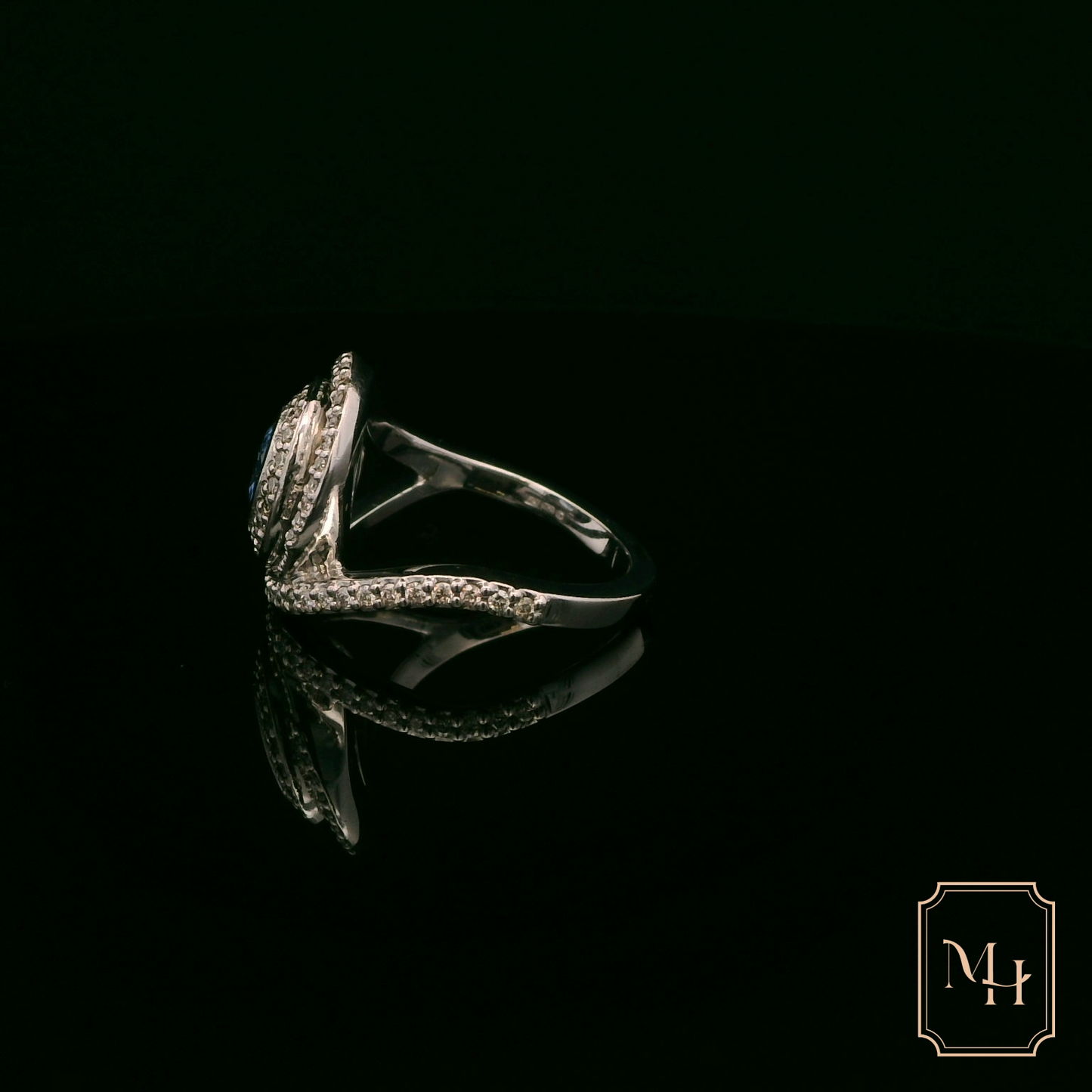 Tanzanite & Diamond Spiral Ring