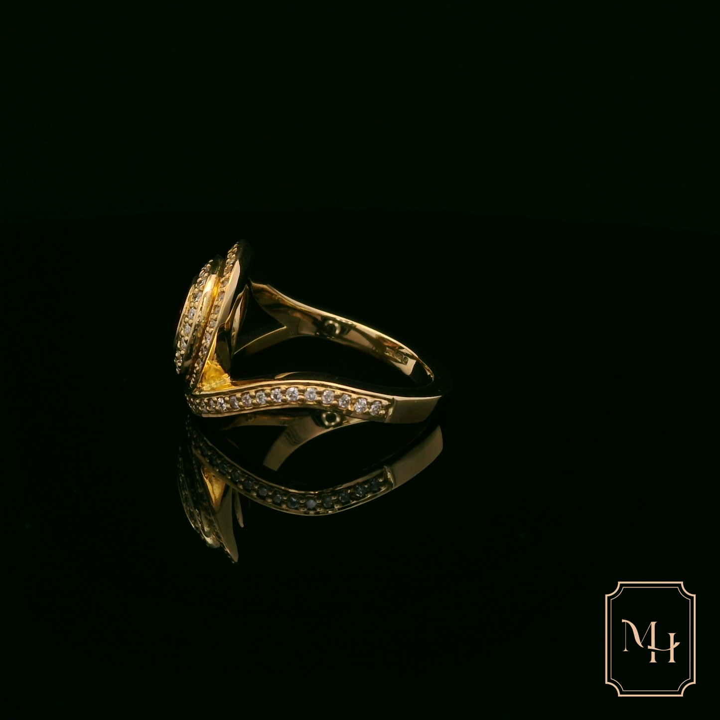 Ruby & Diamond Spiral Ring