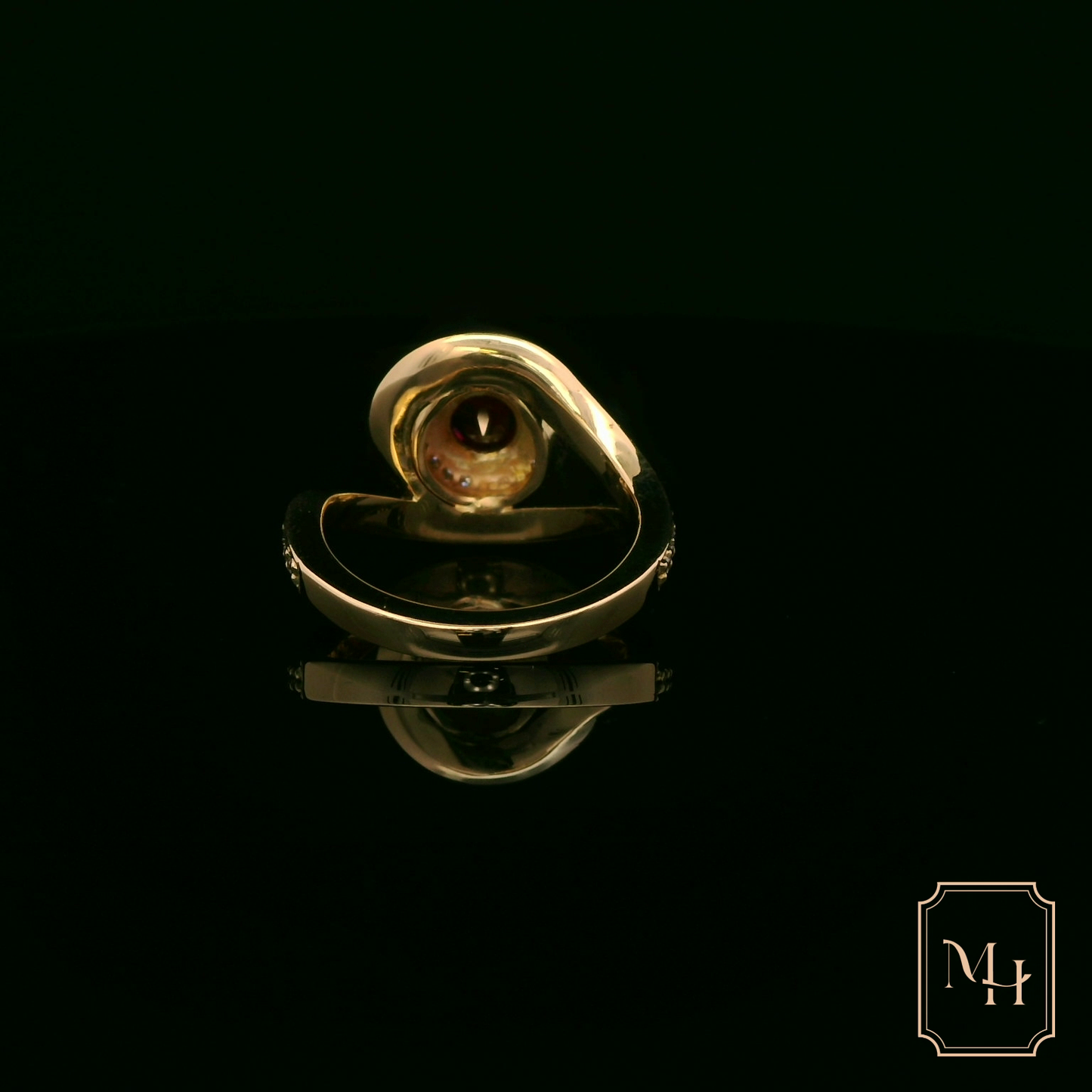 Ruby & Diamond Spiral Ring