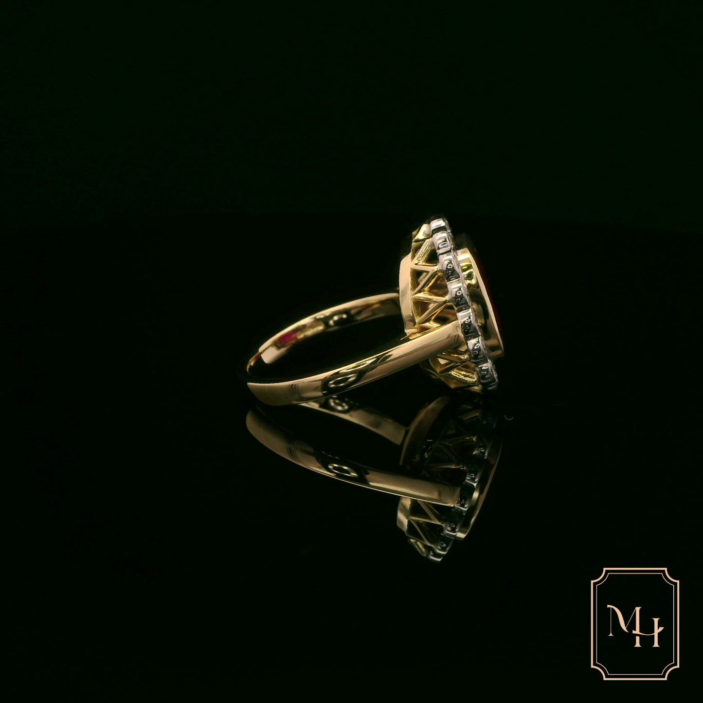 Blossomed Ruby & Diamond Ring