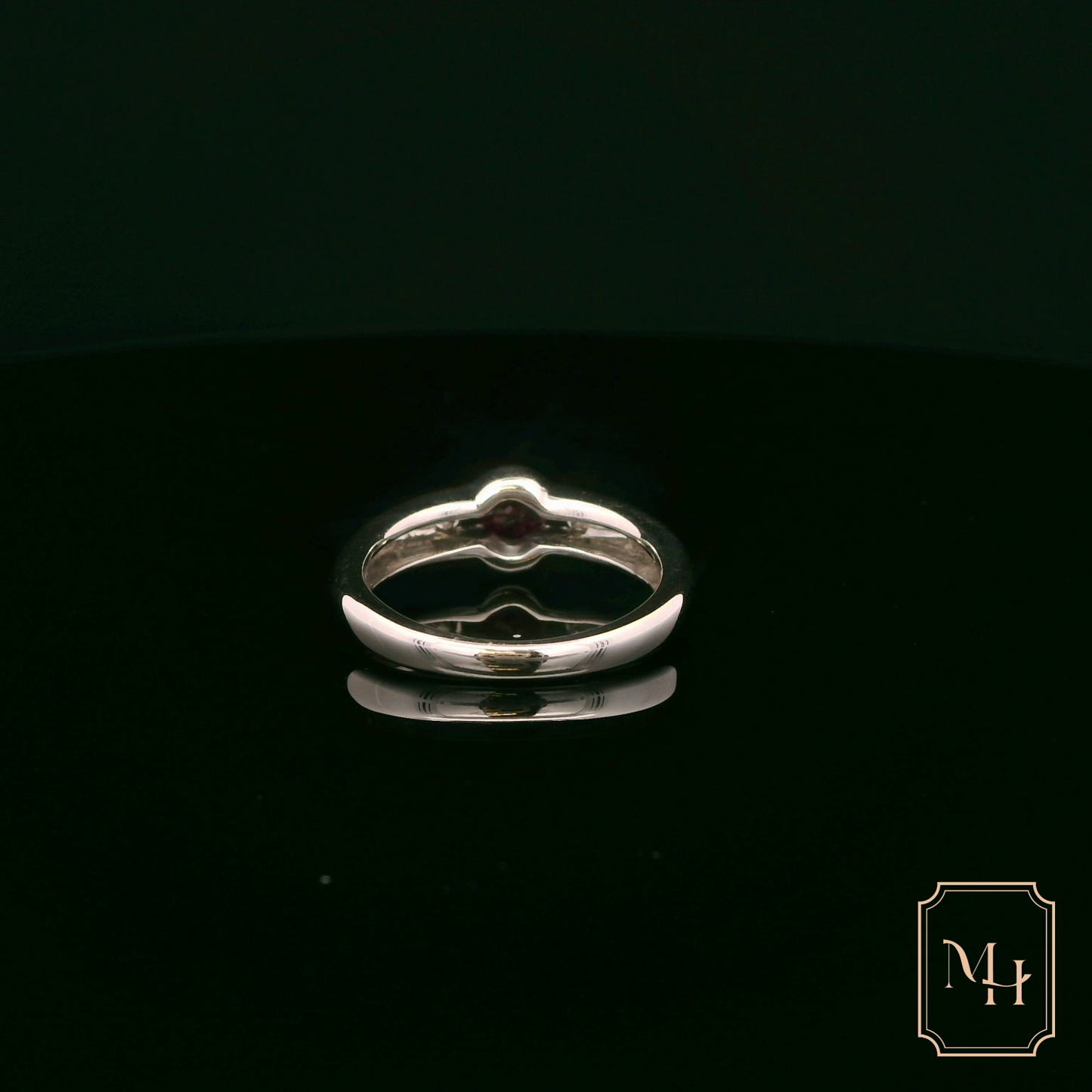 Channel-Set Ruby & Diamond Ring