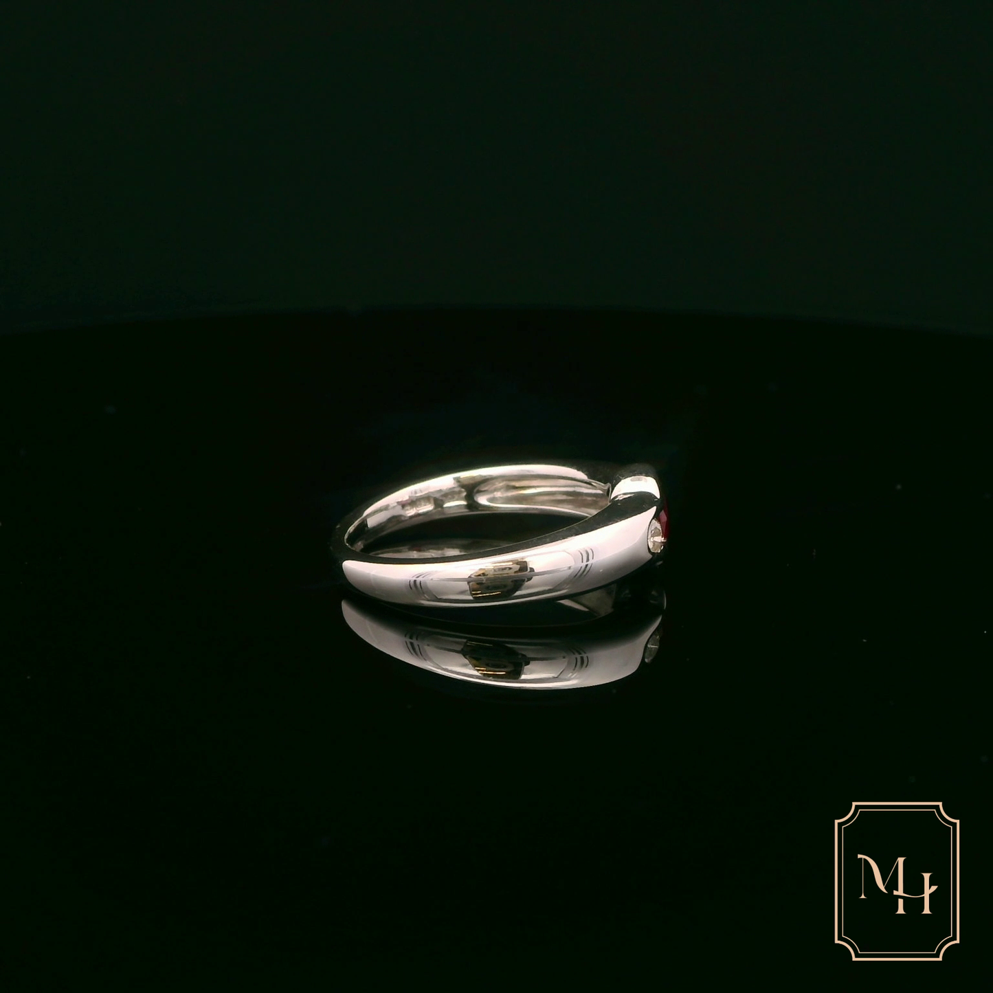 Channel-Set Ruby & Diamond Ring