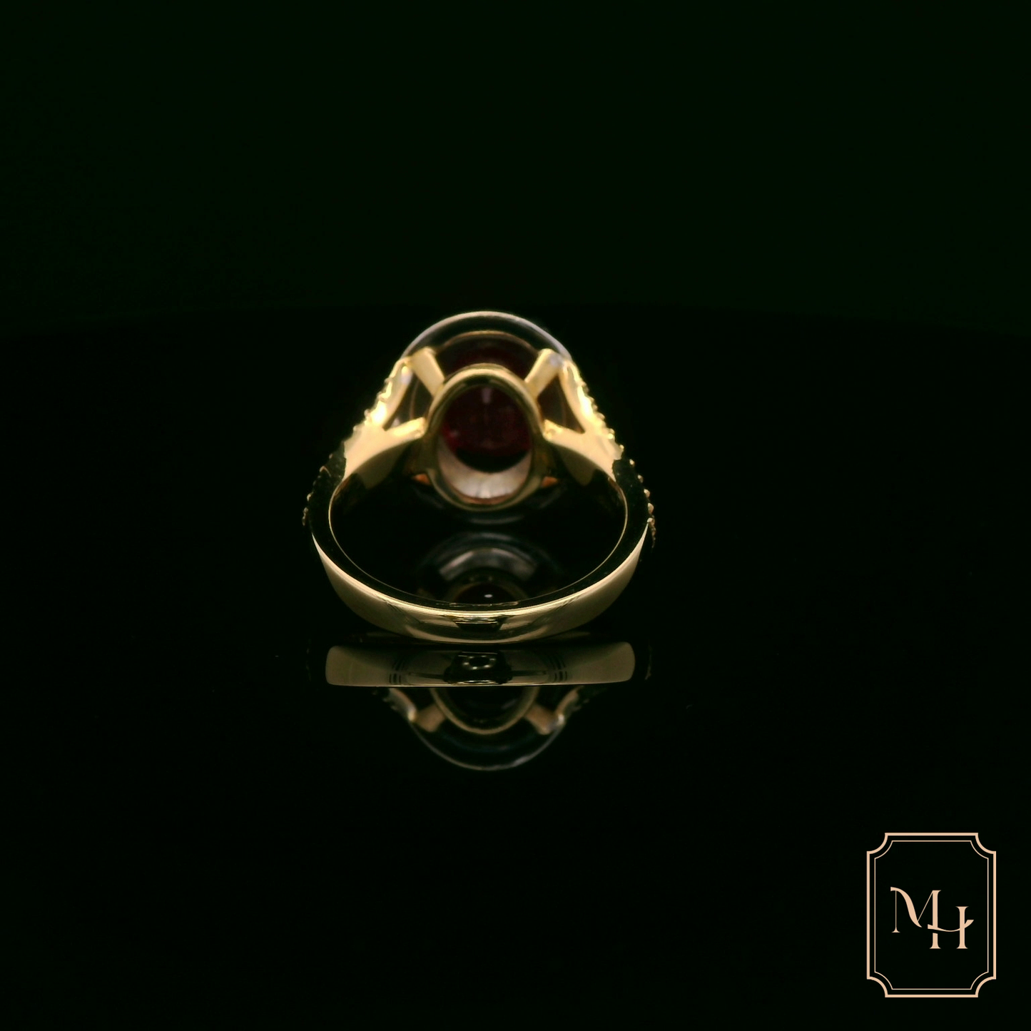 Floral-Ruby & Diamond Ring