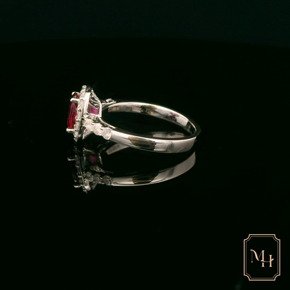 Oval Ruby Diamond Ring