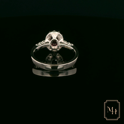 Oval Ruby Diamond Ring