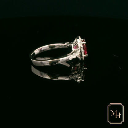 Oval Ruby Diamond Ring