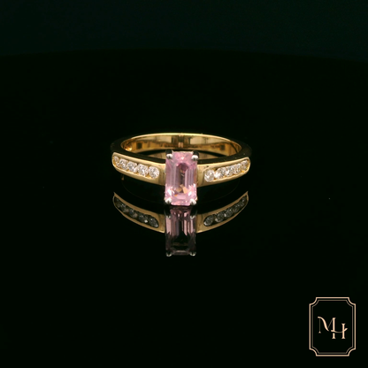 Pink-Sapphire Engagement Ring