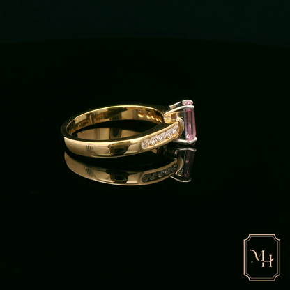 Pink-Sapphire Engagement Ring