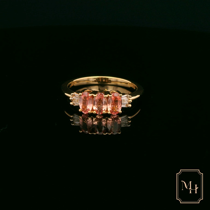 Three-Stone Sapphire & Diamond Ring