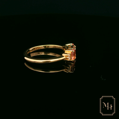 Three-Stone Sapphire & Diamond Ring