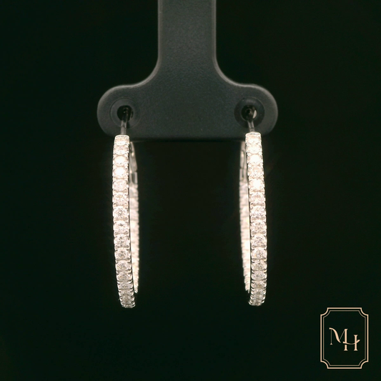 Diamond Hoop Earrings