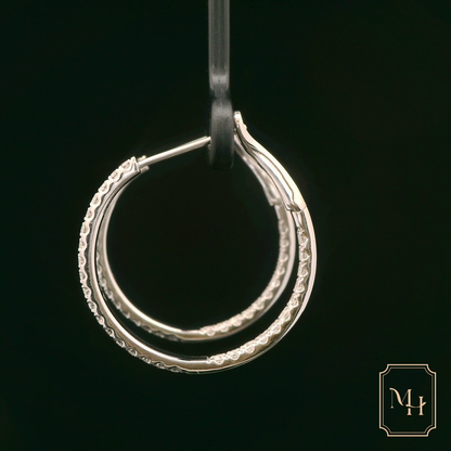 Diamond Hoop Earrings