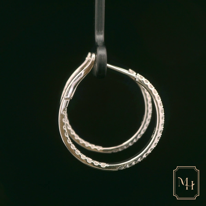 Diamond Hoop Earrings