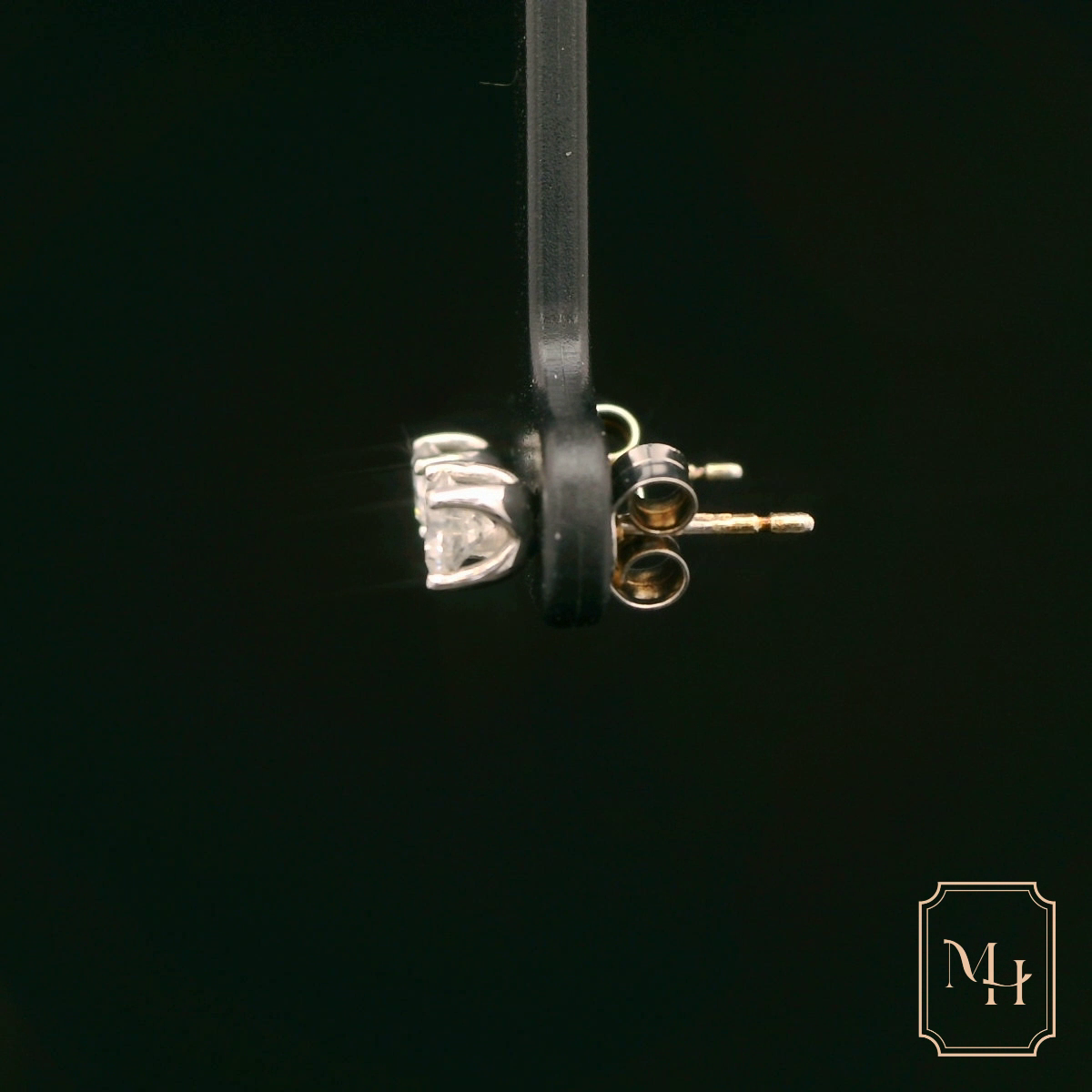 Solitaire-Diamond Stud Earrings