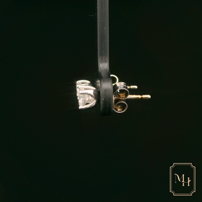 Solitaire-Diamond Stud Earrings