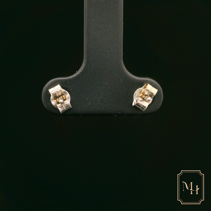 Solitaire-Diamond Stud Earrings