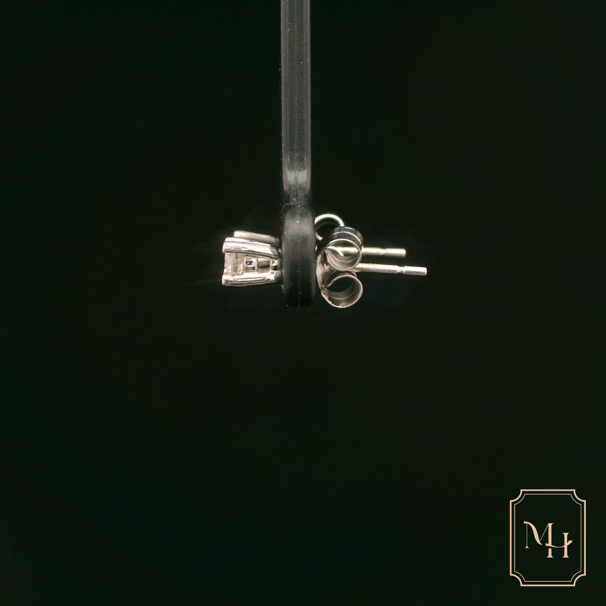 Four-Claw Diamond Stud Earrings