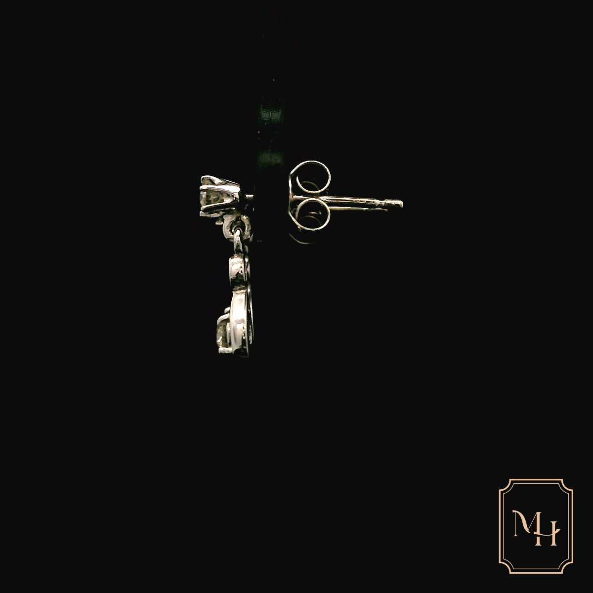 Infinity-Drop Diamond Earrings