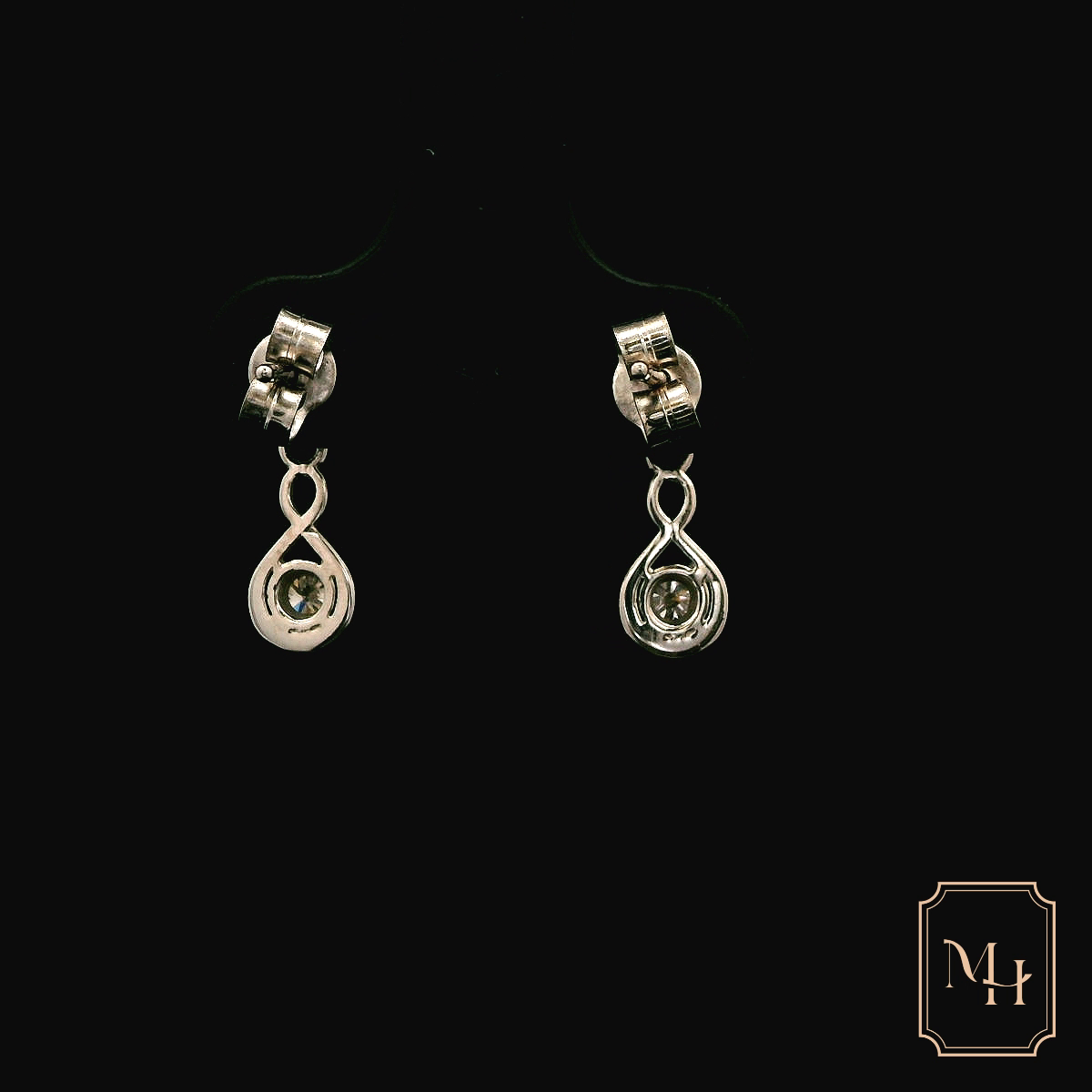 Infinity-Drop Diamond Earrings